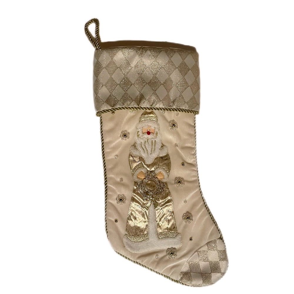 Prima Collection Gold Christmas Stocking